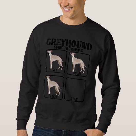 greyoundおもしろい whipet dog training guide for gre スウェットシャツ (正面)
