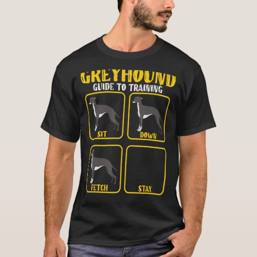 greyoundおもしろい whipet dog training guide for gre tシャツ (正面)