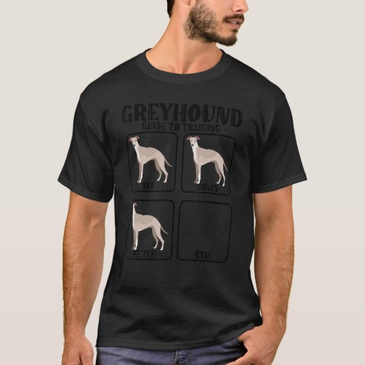 greyoundおもしろい whipet dog training guide for gre tシャツ (正面)