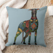 greyound azure blue クッション (ブランケット)