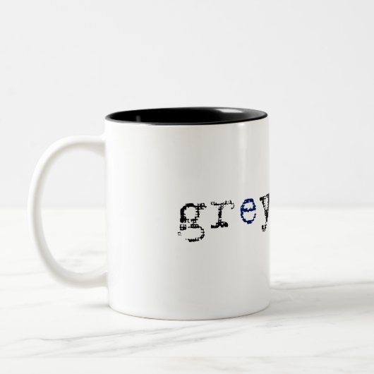 Greysacleのコーヒーのマグ-白 ツートーンマグカップ (左)