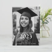 Greyscale写真の卒業発表 招待状 (スタンド正面)