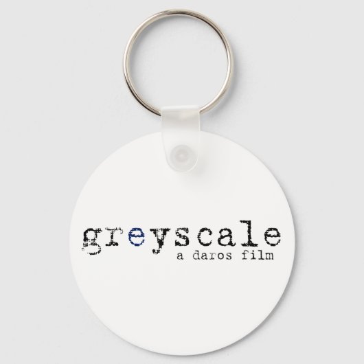 Greyscale keychain – 白 キーホルダー (正面)