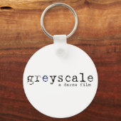Greyscale keychain – 白 キーホルダー (正面)