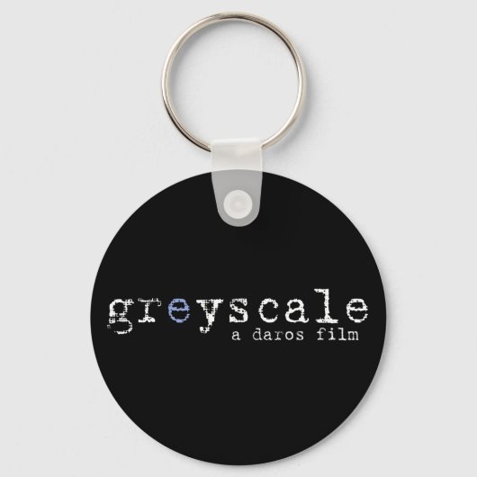 Greyscale keychain – 黒 キーホルダー (正面)