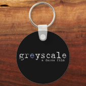 Greyscale keychain – 黒 キーホルダー (正面)