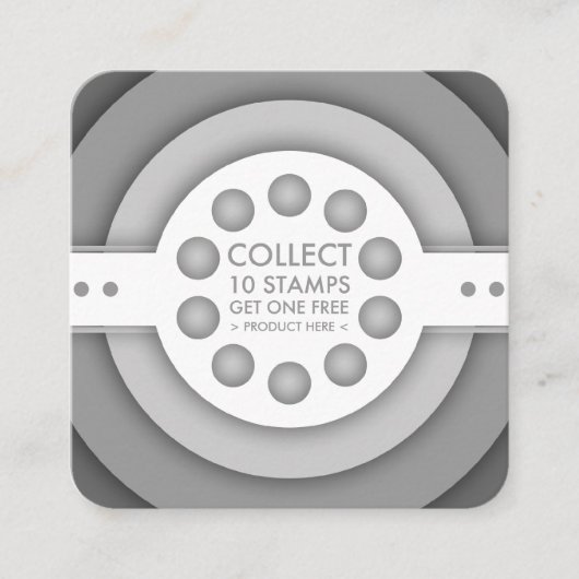 greyscale retroロイヤリティスタンプ・カード ロイヤリティカード (正面)