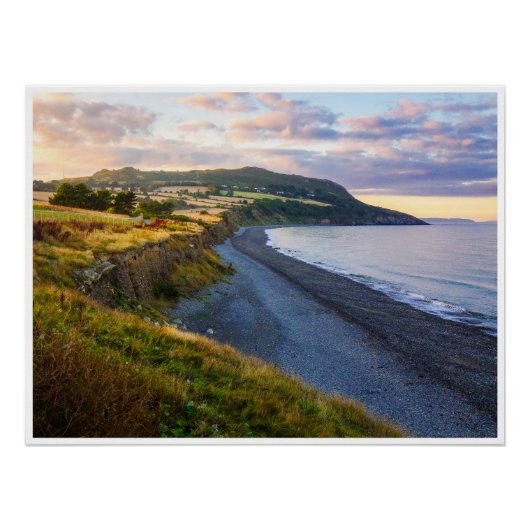 Greystones Beach Ireland Wall Art | Coastal Poster ポスター (正面)