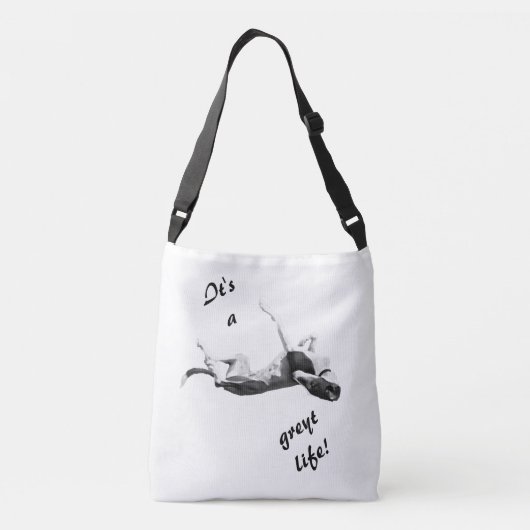 Greytの生命グレイハウンドの十字の遺体袋 クロスボディバッグ (裏面)