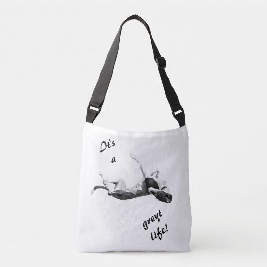 Greytの生命グレイハウンドの十字の遺体袋 クロスボディバッグ (正面)