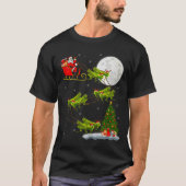 Grhopper Santa Sleigh Flying Funny Magical Christm Tシャツ (正面)