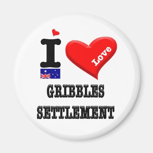 GRIBBLES SETTLEMENT - I Love マグネット (正面)