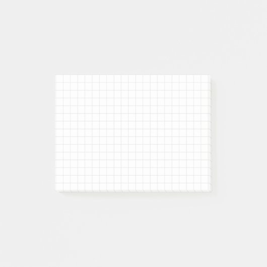 “Grid of graph paper” – Minimalist grid (white) ポストイット (正面)