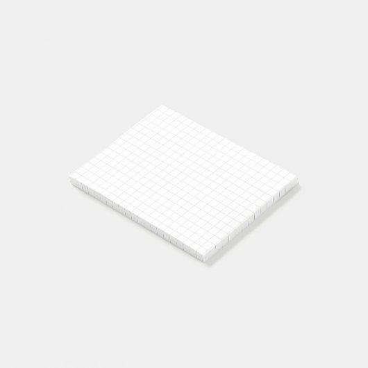 “Grid of graph paper” – Minimalist grid (white) ポストイット (アングル)