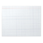 Grid Paper Background Mathematics Graph Sheet  ノートパッド (正面)