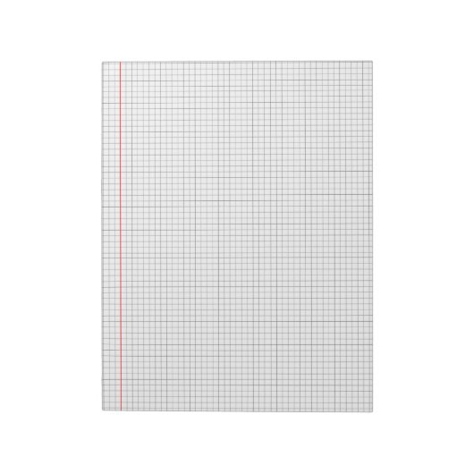 Grid Paper Background Mathematics Graph Sheet  ノートパッド (回転)