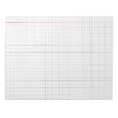 Grid Paper Background Mathematics Graph Sheet  ノートパッド (正面)