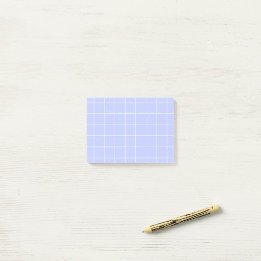  Grid paper: minimalist grid (light lavender) ポストイット (デスク上)