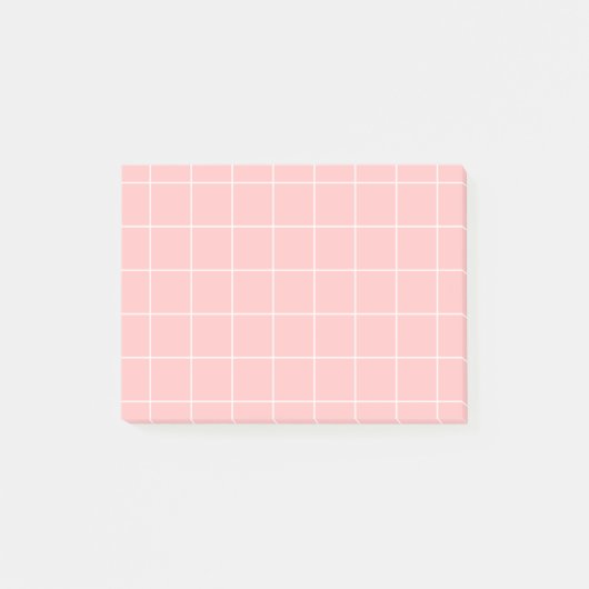 Grid paper: minimalist grid (pink) ポストイット (正面)