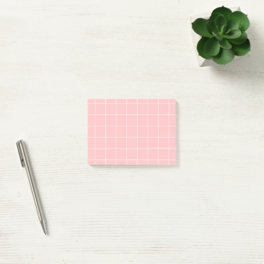 Grid paper: minimalist grid (pink) ポストイット (オフィス)