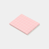 Grid paper: minimalist grid (pink) ポストイット (アングル)