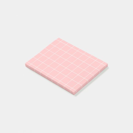 Grid paper: minimalist grid (pink) ポストイット (アングル)