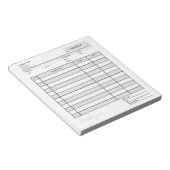 Grid Small Business Invoice Order Sales Receipt ノートパッド (アングル)