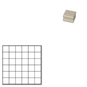 Grid Square Simple Blank Checkbox Plaid ラバースタンプ (押印)
