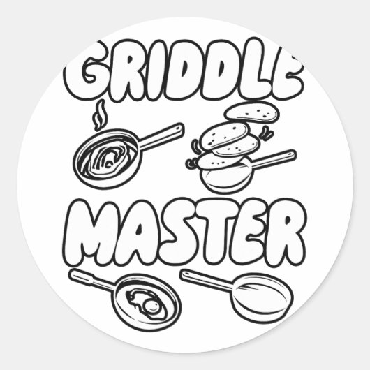 GriddleマスターおもしろいBbq ラウンドシール (正面)