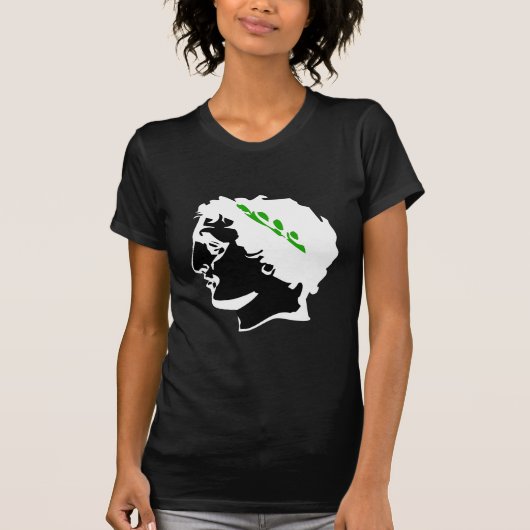 Griechenland Antike Kopf Lorbeerkranz Tシャツ (正面)