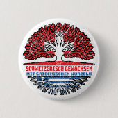 Griechisch Schweizer Schweiz Griechenland 缶バッジ (正面)