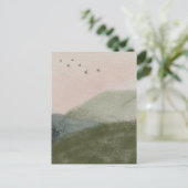 Grief Mourning Loss Flying Birds In Mountains Card ポストカード (スタンド正面)