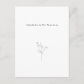 Grief Mourning Sorry For Your Loss Flower Card ポストカード (正面)