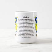 Grier、起源、意味および頂上 コーヒーマグカップ (中央)