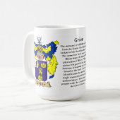 Grier、起源、意味および頂上 コーヒーマグカップ (正面左)