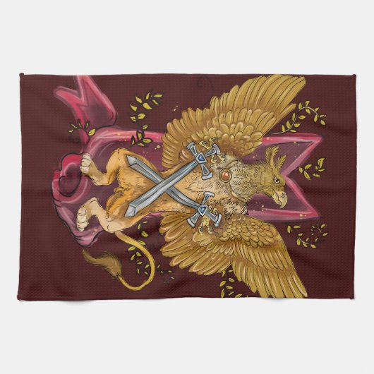 Griffin with Swords キッチンタオル (横)