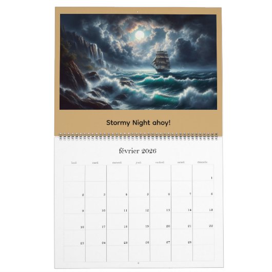 Griffins, Dragons, & Desolate landscapes カレンダー (2月 2026)