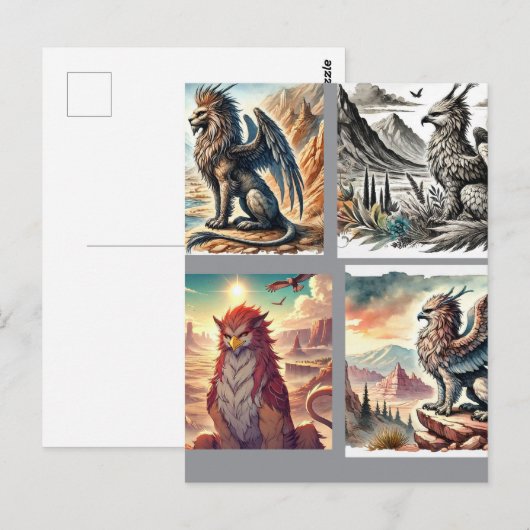 Griffins, Dragons, & Desolate landscapes ポストカード (正面/裏面)