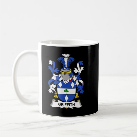 Griffith Coat of Arms Family Crest コーヒーマグカップ (左)