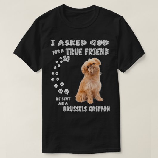 Griffon Belge Dog Mom Dad Costume, Cute Brussels G Tシャツ (デザイン正面)