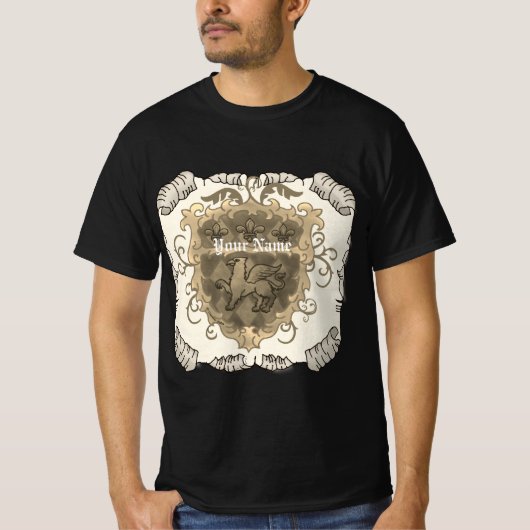 Griffon Family Crest Surname Tシャツ (正面)