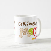 Griffonshire犬の品種お母さんのギフト コーヒーマグカップ (正面右)