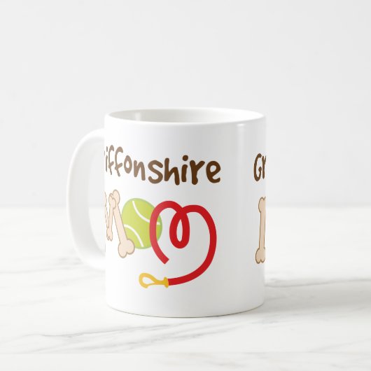 Griffonshire犬の品種お母さんのギフト コーヒーマグカップ (正面左)