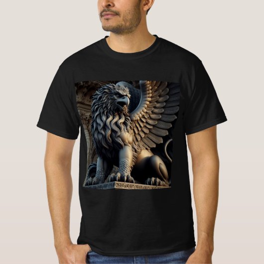 Grifo Majestuoso: La Fusión de León y Águila Tシャツ (正面)