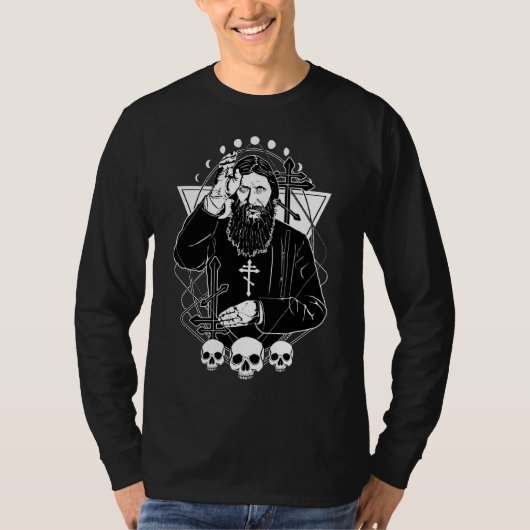 Grigori Yefimovich Rasputin The Mystic ロシアの Uni Tシャツ (正面)