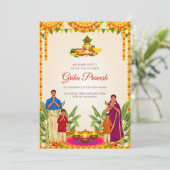 Grihapravesh インビテーション & Gruhapravesham 招待状 (スタンド正面)