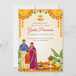 Grihapravesh 招待状 デジタルGruhapravesham 招待状