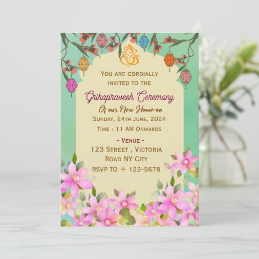 Grihapravesh Ceremony Invitations  招待状 (スタンド正面)