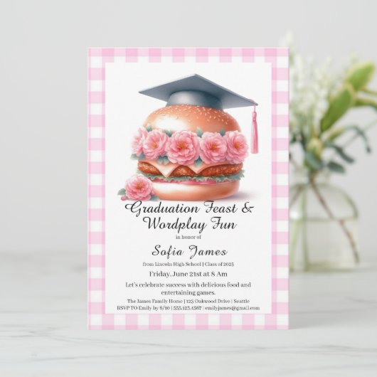 Grill and Chill Graduation Party Invitation 招待状 (スタンド正面)