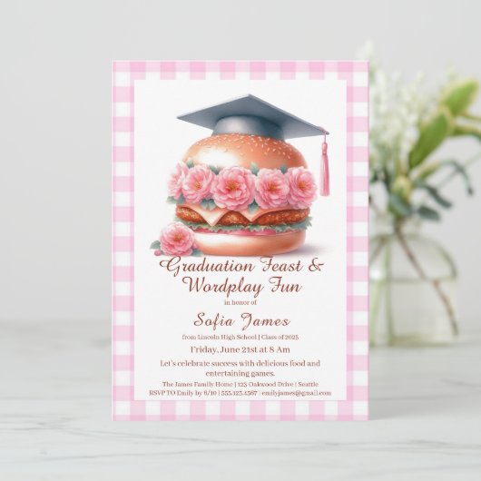 Grill and Chill Graduation Party Invitation 招待状 (スタンド正面)